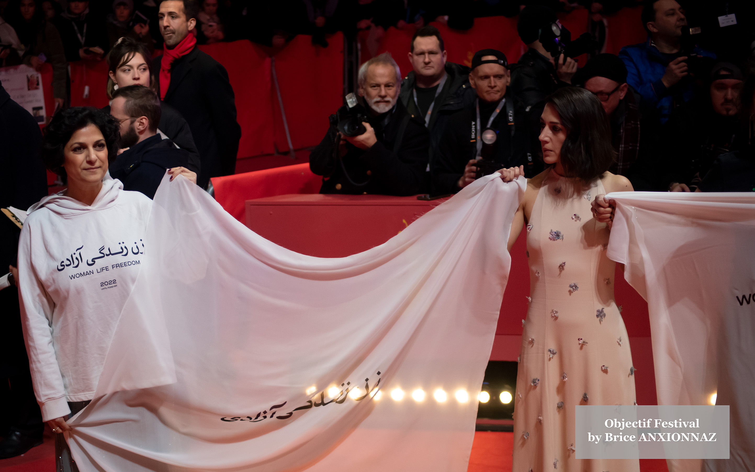 Zahra Amir Ebrahimi And Melika Foroutan And Jasmin Tabatabai / 73rd Berlin International Film Festival / Objectif Festival by Brice ANXIONNAZ